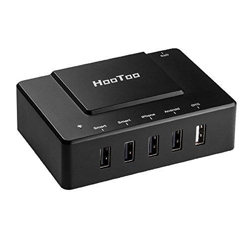 Otg hub, hootoo charging station 40w 7.8a usb travel charger ac 1…