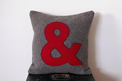 Wool Ampersand Pillow - Custom Colors Available