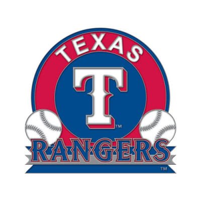 TEXAS RANGERS OFFICIAL LOGO SILVER LAPEL PIN