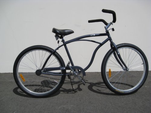 26 Men Easyrider Skull Beach Cruiser - flat (matte) black