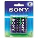 SONY 2 Pack 1.5 Volt C Alkaline Batteries