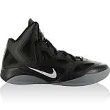 Nike Men's NIKE ZM HYPERFUSE 2011 SPRM BASKETBALL SHOES 9 (BLACK/METALLIC SILVER/CL GREY)