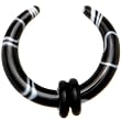 8 Gauge Black Marble Acrylic Uv Buffalo Taper