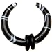 8 Gauge Black Marble Acrylic Uv Buffalo Taper