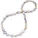 HinsonGayle Handpicked Exotic Metallic Multicolored Keshi Cultured Pearl 22-Inch Matinee Length Necklace (Sterling Silver)