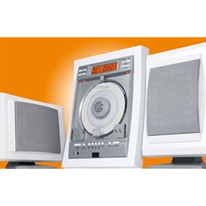 【クリックで詳細表示】Bearmax 壁掛け対応 バーティカルCDコンポ NE-393W