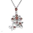 Necklace with 1.60 CTW Genuine Garnets Made of 925 Sterling silver adjustable" Necklace with 1.60 CTW Genuine Garnets Made of 925 Sterling silver adjustable"