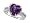 Genuine Amethyst Ring by Effy Collection® in 14 kt White Gold Size 4