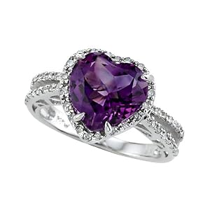 2.62 cttw Genuine Amethyst Ring by Effy Collection� - 14kt White Gold by Finejewelers