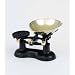 ICD Kitchen Scales in Cast Iron with Brass Scoop, Black