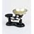 ICD Kitchen Scales in Cast Iron with Brass Scoop, Black