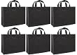 Reusable Gift Bags, Large, Black 6 Pack