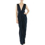 Long Grecian Navy Dress