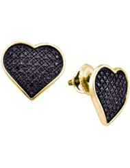 0.24CTW DIAMOND HEART EARRINGS