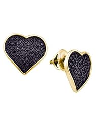 0.24CTW DIAMOND HEART EARRINGS