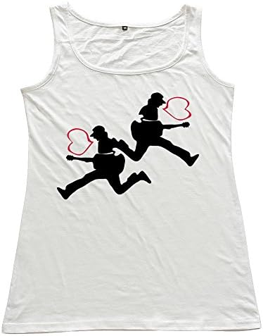 Woman Red Hearts Outline Custom Vintage White Tops By RRG2G XX-Large