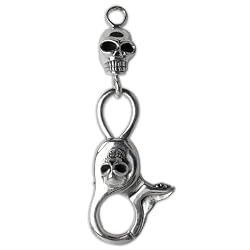 Keychains for Teens in Sterling Silver 3.25 inches (krng263)
