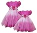 Rare Editions Girls 2T-6X FUCHSIA-PINK OMBRE SHANTUNG TULLE Special Occasion Wedding Flower Girl Par