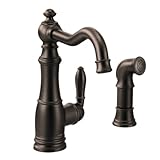 Moen S72101ORB Weymouth One-Handle High Arc Kitchen Faucet, Oil Rubbed Bronze by Moen