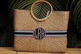 monogrammed becky basket bag