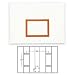 FT260B First Team 60in x 42in Rectangular Steel Basketball Backboard with Brackets