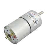 uxcell DCギヤードモータ DC 24V 10 RPM 金属 シルバートーン 1個入り