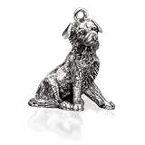Border Collie Sterling Silver Charm