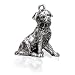 Border Collie Sterling Silver Charm