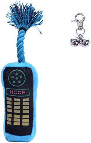 AWAMI Squeaky Dog Toy Tug Durable Pet Chew Plush Toys for Small Dogs Puppy Interactive with Bell Charm