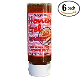 Honey Tree Strawberry Honey Gel, 11.3-Ounce Bottles (Pack of 6)