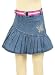 Pleated Denim Skirt w/ Butterfly Applique