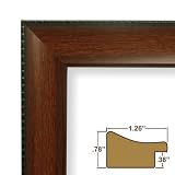 Custom Picture Frame / Poster Frame 1.26 Wide Complete Dark Walnut Frame (JJ3040)