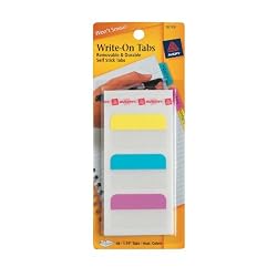 Avery Write-On Tabs, 1.75 Inches, 48 Tabs (16143)