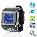 BestSoBuy Q8 Watch Mobile Phone Spy Camera Watch Quad Band Dual Sim Dual Standby Bluetooth MP3/MP4/FM Unlocked