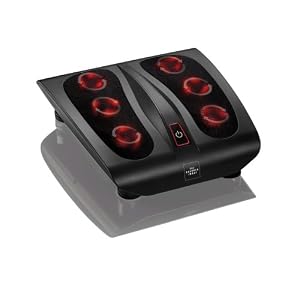 The Sharper Image MSG-F110 Deep Kneading Shiatsu Foot Massager, Black