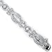 Beautifully Designed Solid Sterling Silver Cubic Zirconia Rhodium Plated 7.25 Bracelet