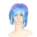 Blue and Aqua Short Length Anime Cosplay Costume Wig