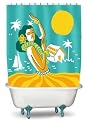 Hula Girl Tiki Shower Curtain