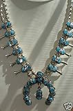 Zuni Indian Squash Blossom Necklace/Earring Set Effie C