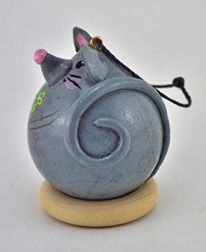 Grey Mouse Painted Gourd Ornament