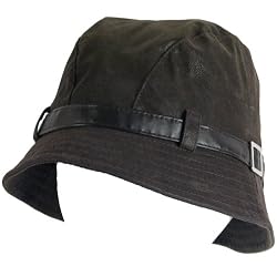 NEW FAUX SUEDE RAIN BUCKET CRUSHER HAT CAP BROWN - Small / Medium