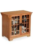 Review Home Decorators Collection  / Wood Top Lowboy W/glass Doors Two-door Light Oak