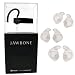 Combo of Black Jawbone II Bluetooth Headset with Noise Assassin in Retail Packaging and 3 pairs of Clear Jabra Ear Gels