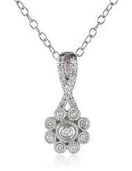Sterling Silver and Diamond Pendant Necklace (1/8 cttw, I-J Color, I2-I3 Clarity), 18"