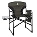 EVER ADVANCED Full Back Aluminum Folding Directors Chair with Side Table and Storage Pouch Heavy Duty 350LBS