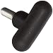 DimcoGray Black Thermoplastic T-Handle Wing Knob, Zinc Stud: 1/4-20" Thread x 1" Length, 2-1/4" Diameter x 1-7/16" Height x 3/4" Hub Dia x 5/8" Hub Length (Pack of 10)