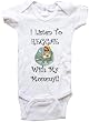 I LISTEN TO REGGAE WITH MY MOMMY! - BigBoyMusic Baby Designs - White, Blue or Pink Onesie / Baby T-shirt