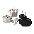 blinQ 10-pc. Cookware Set Brushed
