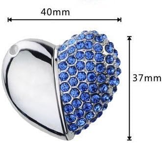 USB Flash Memory Drive 32GB Datatraveler With Lovely Heart Model Flash Memory Stick Pen Drive - Blue