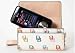 Dooney & Bourke Cream Cell Phone Pouch w/ Multi-Colored Designs